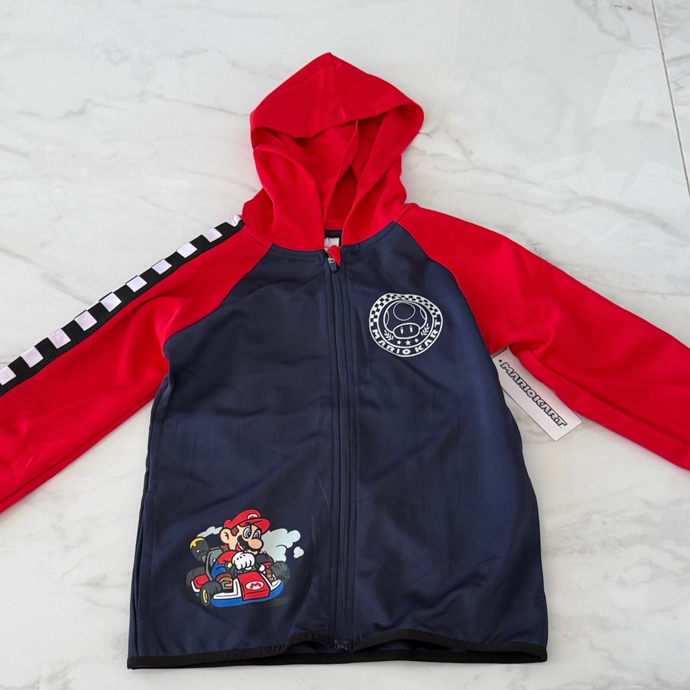 Nintendo Red and blue Kids Hoodie Mario kart